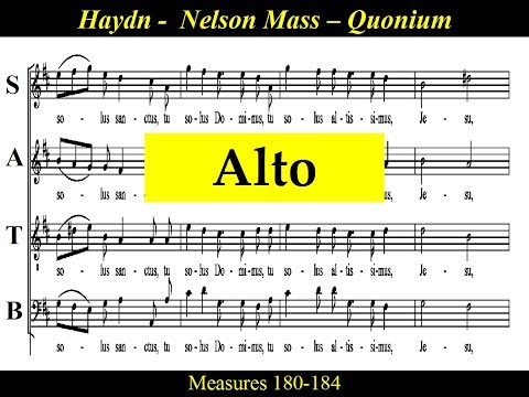 Haydn - Mass in D minor - Nelson Mass - 2c.Gloria - Quonium - Alto