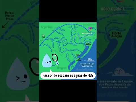 Para onde escoam as águas dos rios no Rio Grande do Sul #RS #riograndedosul