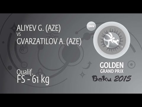 Qual. FS - 61 kg: G. ALIYEV (AZE) df. A. GVARZATILOV (AZE), 8-3