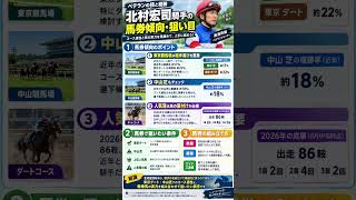 北村宏司騎手　データ分析　馬券傾向 #horse #中央競馬予想 #競馬予想 #競馬 #馬券 #騎手