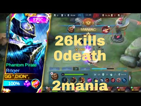 ROGER  26 KILLS 0 DEATH +2 MANIAC 😊