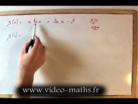 Dériver une fonction logarithme népérien avec un paramètre.