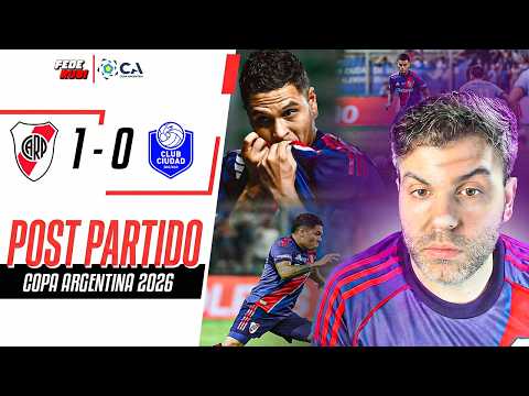 RIVER WON AT THE END AND QUALIFIED FOR THE ROUND OF 32 | RIVER 1 - 0 CIUDAD DE BOLÍVAR | ARGENTIN...