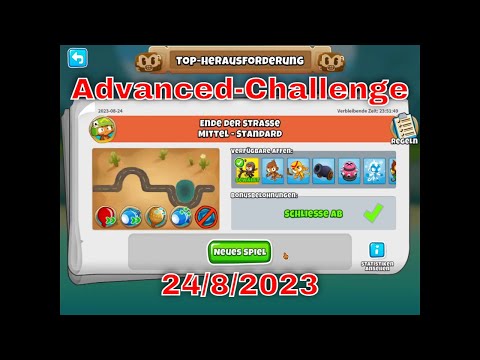 BTD 6 Top Herausforderung 24.08.2023 | bloonstd6 - Advanced Challenge  - Flothar