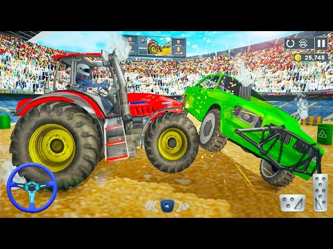 Tractors and Monster Trucks Grand Derby Crash Stunts Racing Simulator - Android Gameplay.