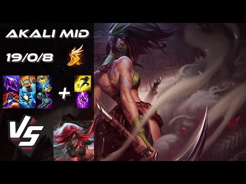 MID Akali vs Katarina - EU Grandmaster Patch 14.21