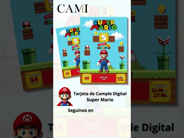 Vídeo relacionado con AMSCAN EUROPE GMBH Juego de 8 invitaciones y sobres Super Mario Bros para cumpleaños infantil o fiesta temática, tarjetas de invitación para niños Luigi Toad
