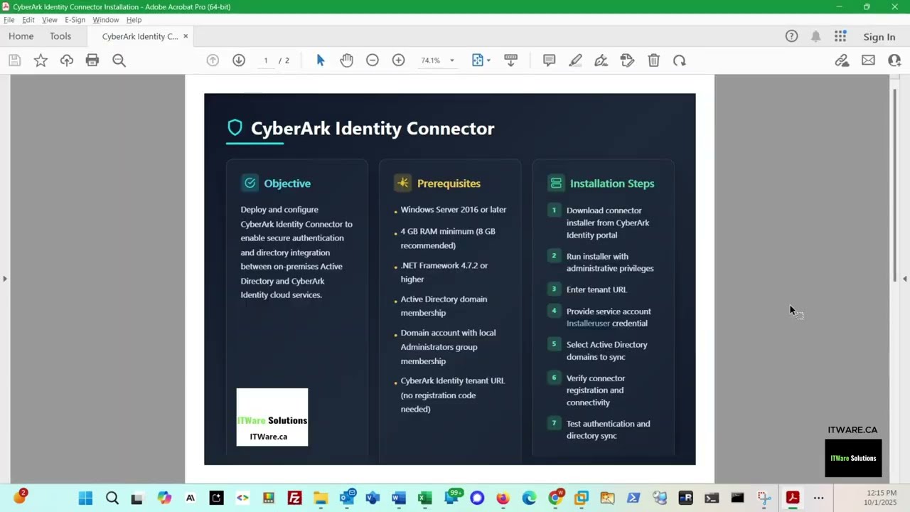 CyberArk Identity Administration Guide: #1 How to CyberArk Identity Connector Installation