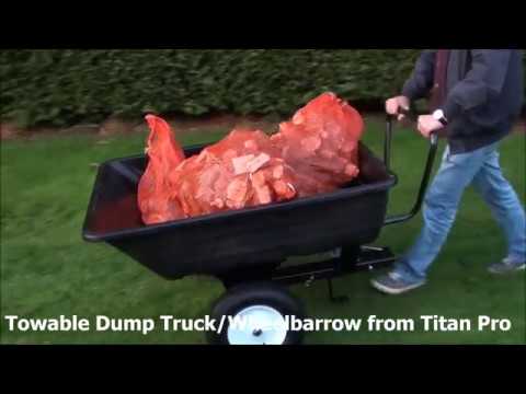 Duratex Dump Truck and Wheelbarrow - Barrow - Towable Trailer from Titan Pro