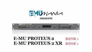 Video thumbnail for E-MU PROTEUS 2 / E-MU PROTEUS 2 XR - BANK 1 PRESET DEMO by EMU Mania