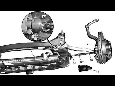 Remove/install inner tie rod with axial joint (C-Class, E-Class, SLK-Class)