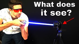 Shining a 5W Burning Blue Laser Directly Into a Recording Camera—What Does It Look Like?