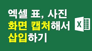 엑셀표,사진 화면캡처해서 삽입하기