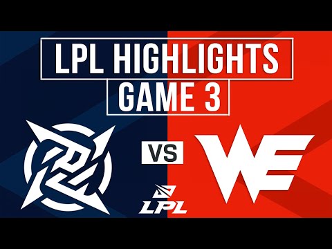 NIP vs WE Highlights Game 3 | LPL 2026 Split 1 | Ninjas in Pyjamas vs Team WE