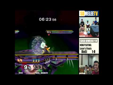SDSU Biweekly IV - Juice Justin (Fox) vs. Andrew (Marth) - SSBM Losers Finals