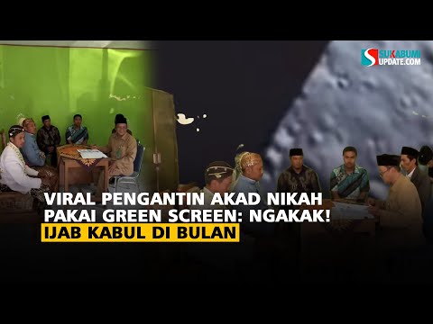 Viral Pengantin Akad Nikah Pakai Green Screen: Ngakak! Ijab Kabul di Bulan