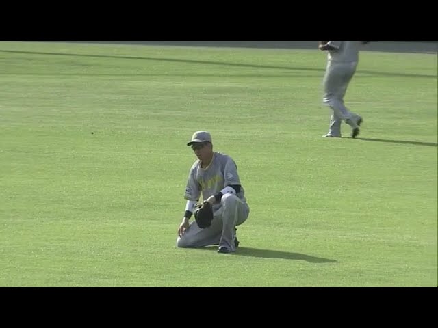【ファーム】広い守備範囲!! ライオンズ・長谷川信哉 華麗なスライディングキャッチ!!  2023年9月3日 埼玉西武ライオンズ 対 読売ジャイアンツ