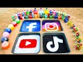 How To Make YouTube TikTok Facebook Instagram Logos Using Orbeez Coca Cola Vs Mentos And Sodas