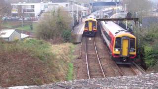 preview picture of video 'South West Trains At Honiton Station | 12/2/2012'