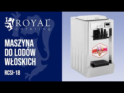 Video - Maszyna do lodów włoskich - 1640 W - 23 l/h - 3 smaki - Royal Catering