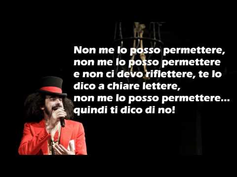 CAPAREZZA- NON ME LO POSSO PERMETTERE TESTO (lyrics)