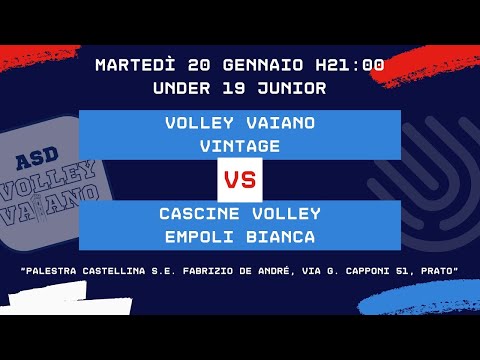 20/01/2026 | Under 19 Junior | PVP VOLLEY VAIANO VINTAGE  vs CASCINE EMPOLI BIANCA | Giornata 2 GDP