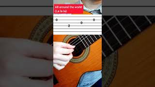 All around the world (lalala) guitar tutorial #shorts