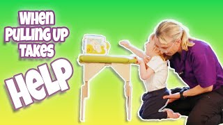 🐰 Not Pulling to Stand Yet? Pulling Up to Knees Comes First | Pediatric PT for SMA 👨🏻🦰