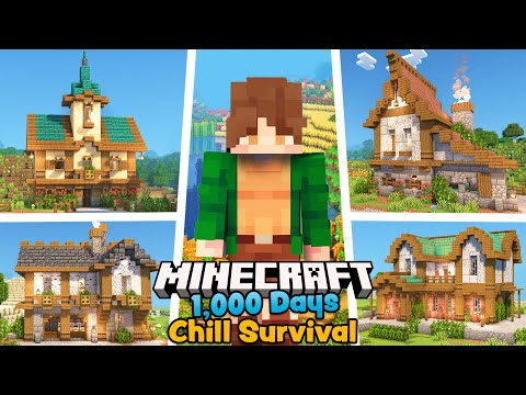 I Spent 1000 Days Building a Cozy Cottagecore Base - Minecraft Chill Survival [Full Movie]
