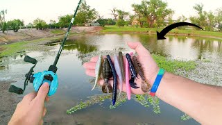 Random Soft Plastic Lure Challenge! (Bank Fishing)