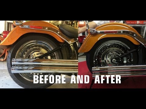 Lower a Harley Softail Fatboy by Heidi