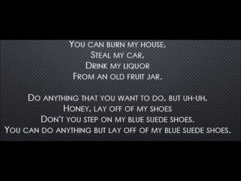 Blue Suede Shoes - Elvis Presley (Lyrics)