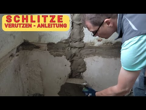 So kann jeder Schlitze schließen - Verputzen von Wandschlitzen