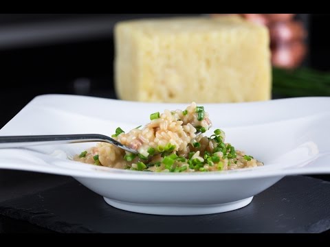 Graukäse-Speck-Risotto