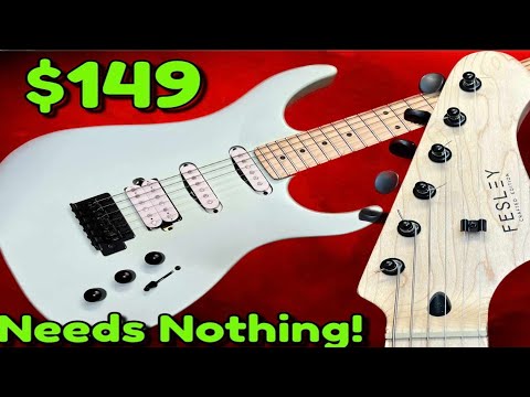 MADE IN THE FENDER FACTORY!! This Budget Guitar SURPRISED ME! Fesley  STRATOCASTER Is Like Charvel!!