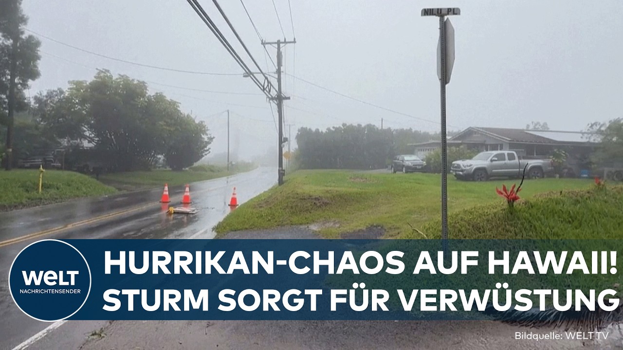 HAWAII: Hurrikan „Lala“ bringt Starkregen und Sturm – 60.000 Haushalte ohne Strom!
