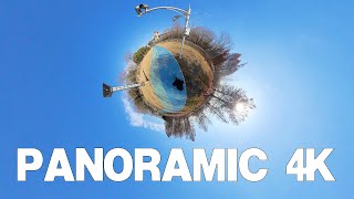 [360° Panorama 4K] Through these woods is the river.