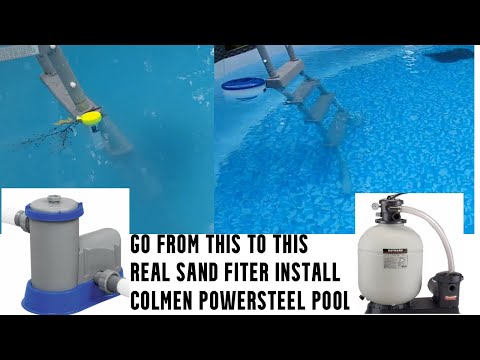 installing a sand filter and super pump to coleman power steel deluxe pool