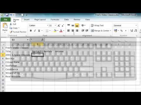 Excel 2010 Tutorial For Beginners #2 - Enter & Edit Text and Numbers (Microsoft Excel)