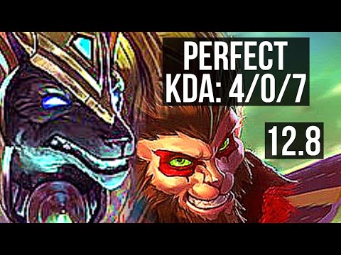 NASUS vs WUKONG (TOP) | 4/0/7, 400+ games | EUW Master | 12.8