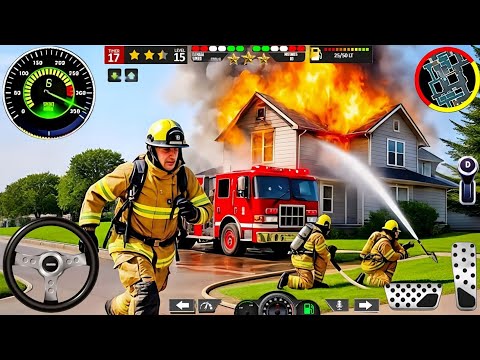 Firefighter Rescue Mission! 911 US Fire Truck Driving Simulator 3D – Android Gameplay