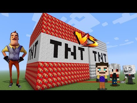 HELLO NEIGHBOR VS TROLL TNT ŞANS BLOKLARI - Minecraft
