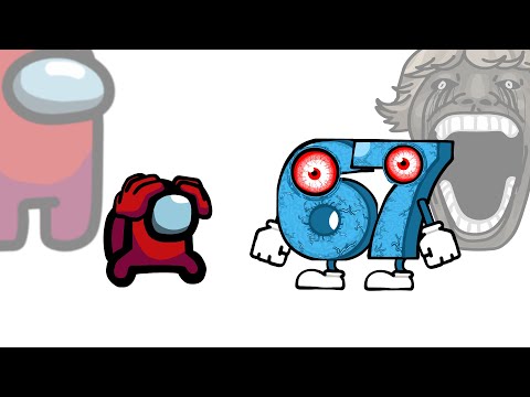 Mini Crewmate Kills Creepy Brainrot 67 Characters | Among Us