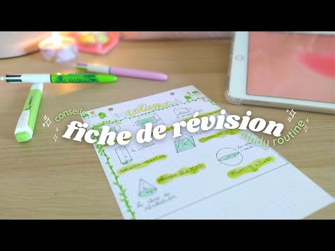 Comment faire un fiche de revision aesthetic / rapide & efficace pour une revision complète ✨