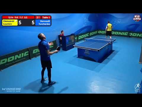 02:30 Oleksandr Ivashkin 3 - 1 Hennadii Yurchenko West 7 WIN CUP 10.12.2022 | TABLE TENNIS WINCUP