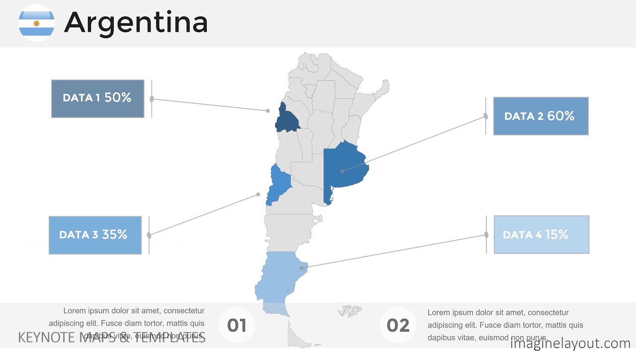 Argentina Map: Keynote Maps of Argentina for Presentations