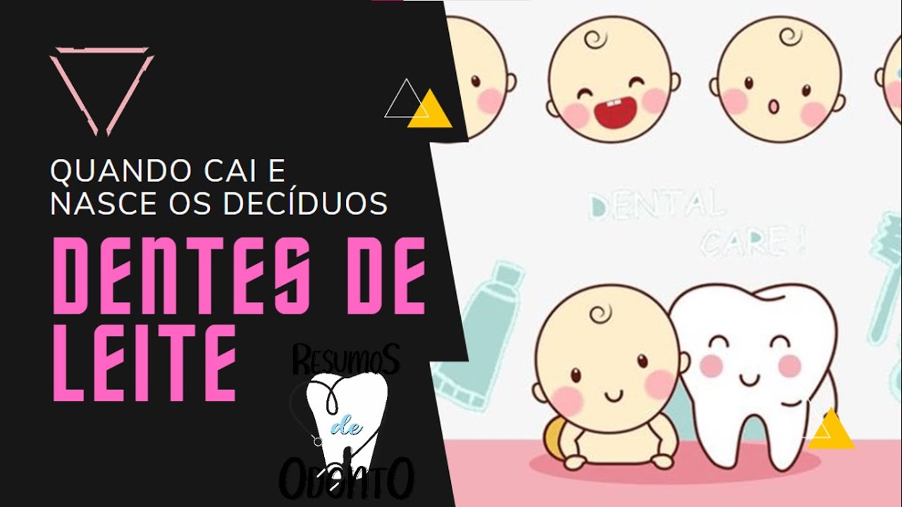 Dentição decídua l Cronologia de Erupção e Troca para Permanentes