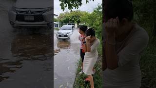 How to Survive Flood🥺 With speedy car‼️ Again | JJaiPan #Shorts