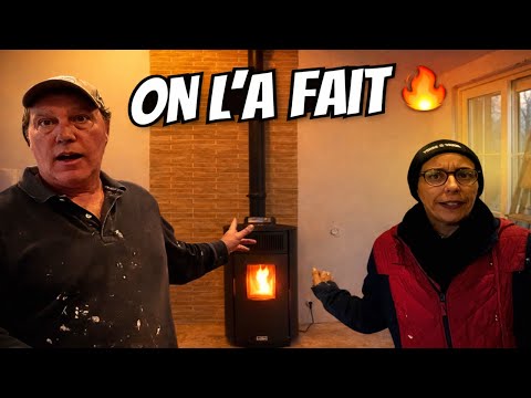 Poêle à pellets, portes en chêne & évier XXL : on monte tout nous-mêmes ! (grosse avancée)