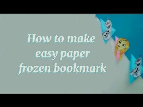 How to make a cute frozen bookmark / snowman bookmark/ school origami idea.